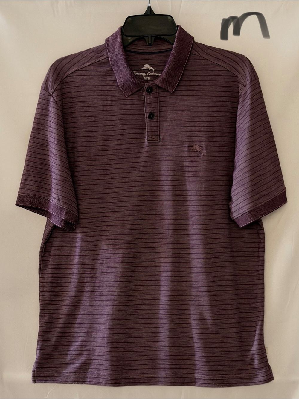 Tommy Bahama Men's Purple Striped Polo